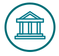 Bank building icon