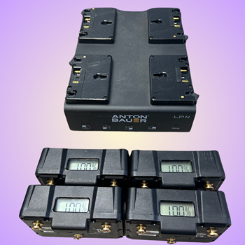 Anton Bauer Titon SL 150 Battery & Anton Bauer & LP4 Quad Gold Mount Charger (2 Sets Available)