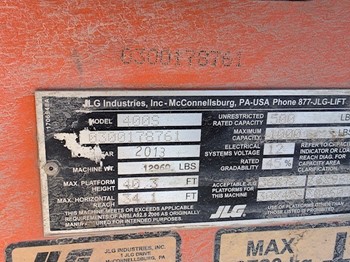 2013 JLG 400s Lift