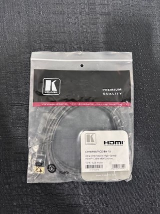 KRAMER ULTRA SLIM HI-SPEED HDMI  (M) TO HDMI (M) FLEXIBLE CABLES WITH ETHERNET, 6' (QTY-20 IN PACKAGE)